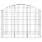 vidaXL Coș gabion arcuit, 150x50x100/120 cm, fier galvanizat