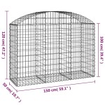 vidaXL Coș gabion arcuit, 150x50x100/120 cm, fier galvanizat