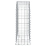 vidaXL Coș gabion arcuit, 150x50x120/140 cm, fier galvanizat