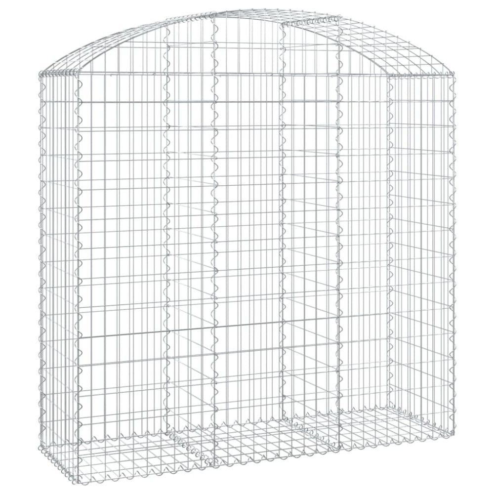 vidaXL Coș gabion arcuit, 150x50x140/160 cm, fier galvanizat