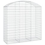 vidaXL Coș gabion arcuit, 150x50x140/160 cm, fier galvanizat