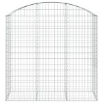 vidaXL Coș gabion arcuit, 150x50x140/160 cm, fier galvanizat