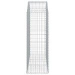 vidaXL Coș gabion arcuit, 150x50x140/160 cm, fier galvanizat