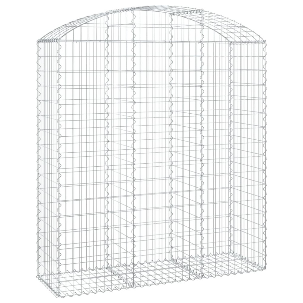 vidaXL Coș gabion arcuit, 150x50x160/180 cm, fier galvanizat