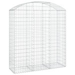 vidaXL Coș gabion arcuit, 150x50x160/180 cm, fier galvanizat