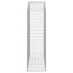 vidaXL Coș gabion arcuit, 150x50x160/180 cm, fier galvanizat