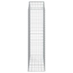 vidaXL Coș gabion arcuit, 150x50x180/200 cm, fier galvanizat