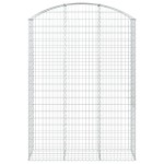 vidaXL Coș gabion arcuit, 150x50x200/220 cm, fier galvanizat