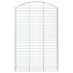 vidaXL Coș gabion arcuit, 150x50x220/240 cm, fier galvanizat vidaXL Coș gabion arcuit, 150x50x220/240 cm, fier galvanizat