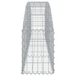 vidaXL Coș gabion arcuit, 200x30x40/60 cm, fier galvanizat