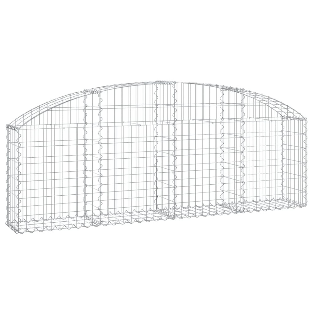 vidaXL Coș gabion arcuit 200x30x60/80 cm fier galvanizat