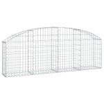 vidaXL Coș gabion arcuit 200x30x60/80 cm fier galvanizat vidaXL Coș gabion arcuit 200x30x60/80 cm fier galvanizat