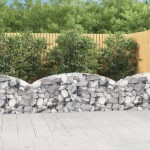 vidaXL Coș gabion arcuit 200x30x60/80 cm fier galvanizat vidaXL Coș gabion arcuit 200x30x60/80 cm fier galvanizat