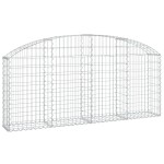 vidaXL Coș gabion arcuit 200x30x80/100 cm fier galvanizat vidaXL Coș gabion arcuit 200x30x80/100 cm fier galvanizat