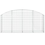 vidaXL Coș gabion arcuit 200x30x80/100 cm fier galvanizat vidaXL Coș gabion arcuit 200x30x80/100 cm fier galvanizat