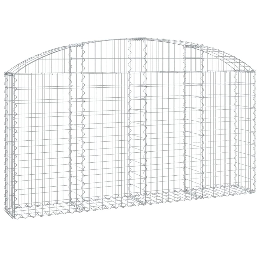 vidaXL Coș gabion arcuit 200x30x100/120 cm fier galvanizat