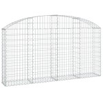 vidaXL Coș gabion arcuit 200x30x100/120 cm fier galvanizat vidaXL Coș gabion arcuit 200x30x100/120 cm fier galvanizat