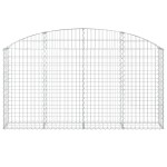 vidaXL Coș gabion arcuit 200x30x100/120 cm fier galvanizat vidaXL Coș gabion arcuit 200x30x100/120 cm fier galvanizat