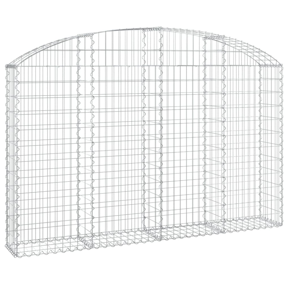 vidaXL Coș gabion arcuit 200x30x120/140 cm fier galvanizat