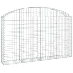 vidaXL Coș gabion arcuit 200x30x120/140 cm fier galvanizat vidaXL Coș gabion arcuit 200x30x120/140 cm fier galvanizat