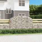 vidaXL Coș gabion arcuit 200x30x120/140 cm fier galvanizat vidaXL Coș gabion arcuit 200x30x120/140 cm fier galvanizat