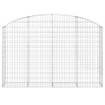 vidaXL Coș gabion arcuit 200x30x120/140 cm fier galvanizat vidaXL Coș gabion arcuit 200x30x120/140 cm fier galvanizat
