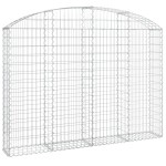 vidaXL Coș gabion arcuit 200x30x140/160 cm fier galvanizat vidaXL Coș gabion arcuit 200x30x140/160 cm fier galvanizat
