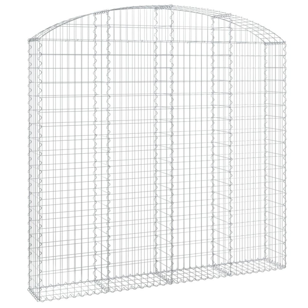 vidaXL Coș gabion arcuit, 200x30x180/200cm, fier galvanizat