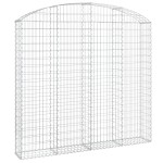 vidaXL Coș gabion arcuit, 200x30x180/200cm, fier galvanizat
