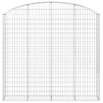 vidaXL Coș gabion arcuit, 200x30x180/200cm, fier galvanizat