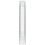 vidaXL Coș gabion arcuit, 200x30x180/200cm, fier galvanizat