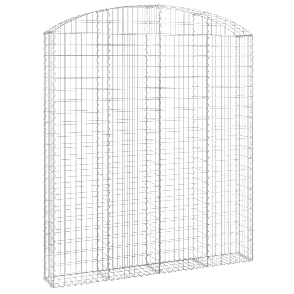 vidaXL Coș gabion arcuit, 200x30x220/240, fier galvanizat