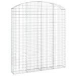 vidaXL Coș gabion arcuit, 200x30x220/240, fier galvanizat