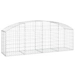 vidaXL Coș gabion arcuit 200x50x60/80 cm fier galvanizat