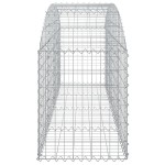 vidaXL Coș gabion arcuit 200x50x60/80 cm fier galvanizat