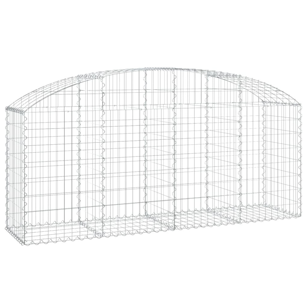 vidaXL Coș gabion arcuit 200x50x80/100 cm fier galvanizat