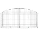 vidaXL Coș gabion arcuit 200x50x80/100 cm fier galvanizat