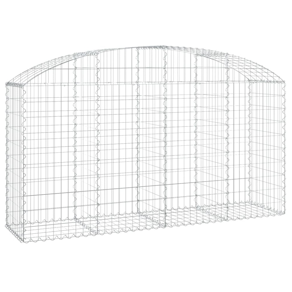 vidaXL Coș gabion arcuit 200x50x100/120 cm fier galvanizat
