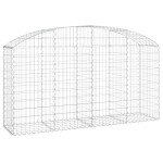 vidaXL Coș gabion arcuit 200x50x100/120 cm fier galvanizat vidaXL Coș gabion arcuit 200x50x100/120 cm fier galvanizat