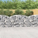vidaXL Coș gabion arcuit 200x50x100/120 cm fier galvanizat vidaXL Coș gabion arcuit 200x50x100/120 cm fier galvanizat
