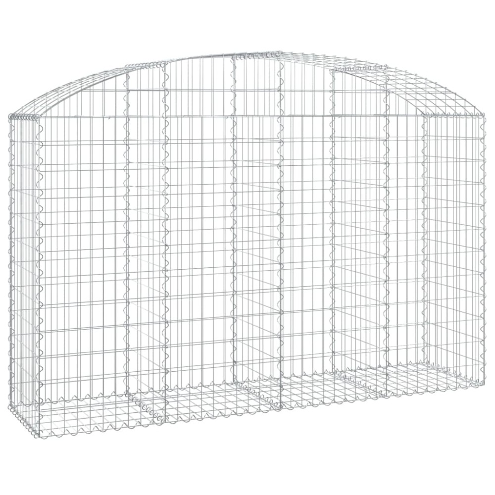 vidaXL Coș gabion arcuit 200x50x120/140 cm fier galvanizat