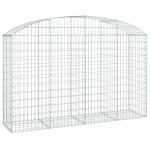 vidaXL Coș gabion arcuit 200x50x120/140 cm fier galvanizat vidaXL Coș gabion arcuit 200x50x120/140 cm fier galvanizat