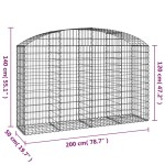 vidaXL Coș gabion arcuit 200x50x120/140 cm fier galvanizat vidaXL Coș gabion arcuit 200x50x120/140 cm fier galvanizat