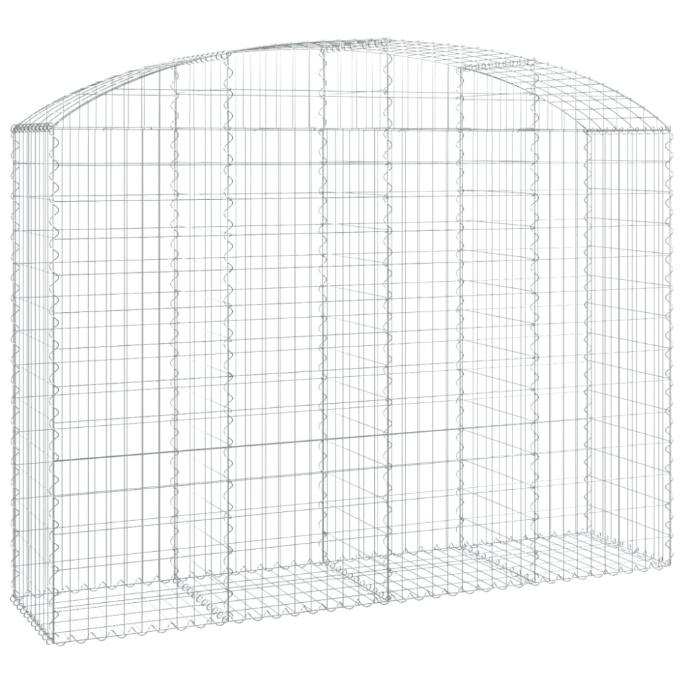 vidaXL Coș gabion arcuit, 200x50x140/160 cm, fier galvanizat