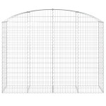 vidaXL Coș gabion arcuit, 200x50x140/160 cm, fier galvanizat