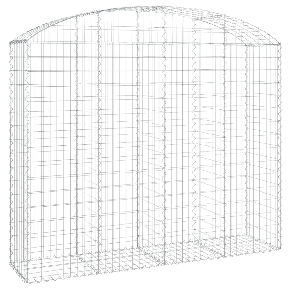 vidaXL Coș gabion arcuit, 200x50x160/180 cm, fier galvanizat