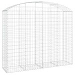 vidaXL Coș gabion arcuit, 200x50x160/180 cm, fier galvanizat