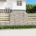 vidaXL Coș gabion arcuit, 200x50x160/180 cm, fier galvanizat