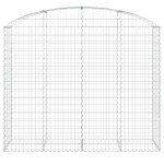 vidaXL Coș gabion arcuit, 200x50x160/180 cm, fier galvanizat