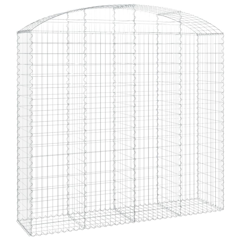 vidaXL Coș gabion arcuit, 200x50x180/200 cm, fier galvanizat